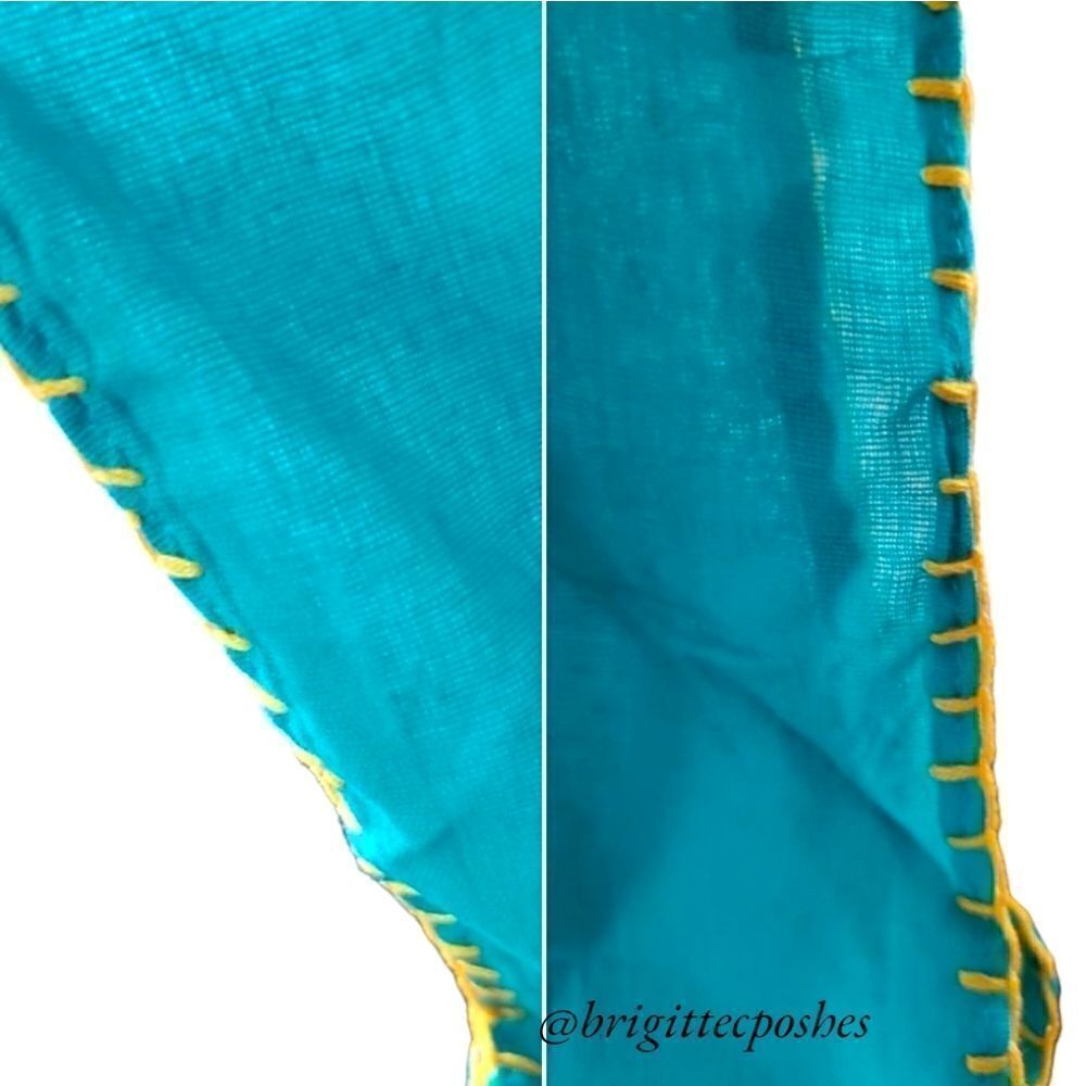 HANDMADE Traditional Embroidered Mexican Blouse - Picture 9 of 12